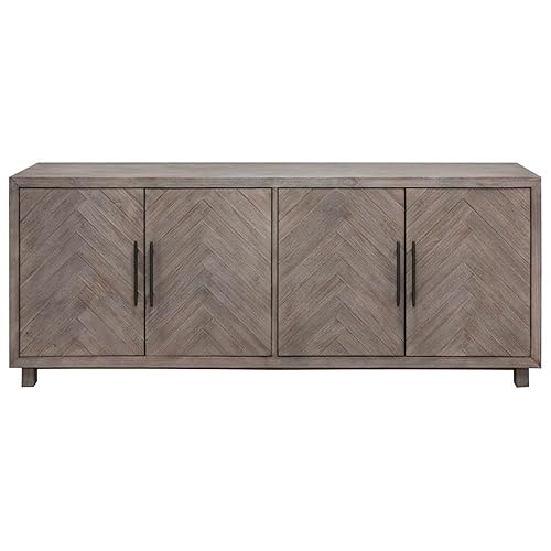 Martin Furniture 80" Four Door TV Console, Entertainment Stand, Wood