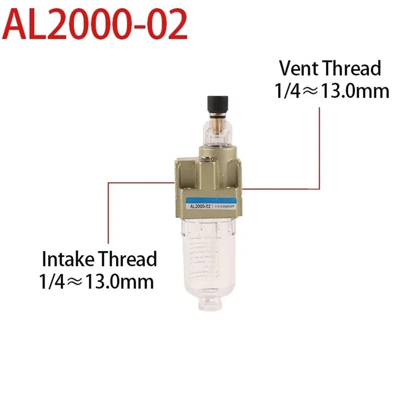 AL2000-02 Unità di trattamento della fonte Lubrificatore pneumatico Nebbia d'olio Oliatore d'aria Filtro pneumatico Porta G1/4 Compressore pneumatico(AL5000-10)