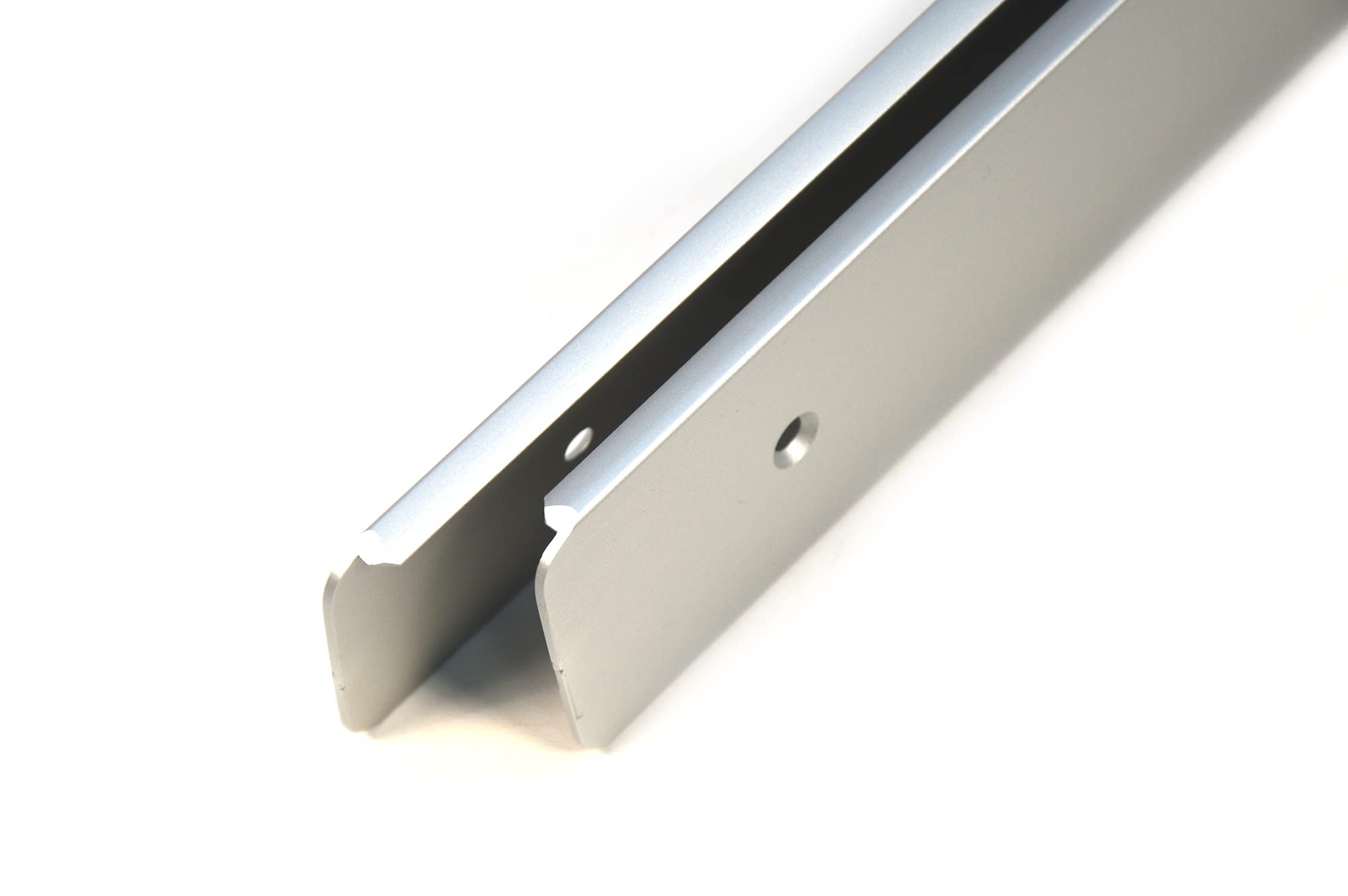 IHC Barre d'extrémité 38 mm 65 cm pour plan de travail de cuisine - Aluminium - Accessoire de cuisine - Barre d'extrémité