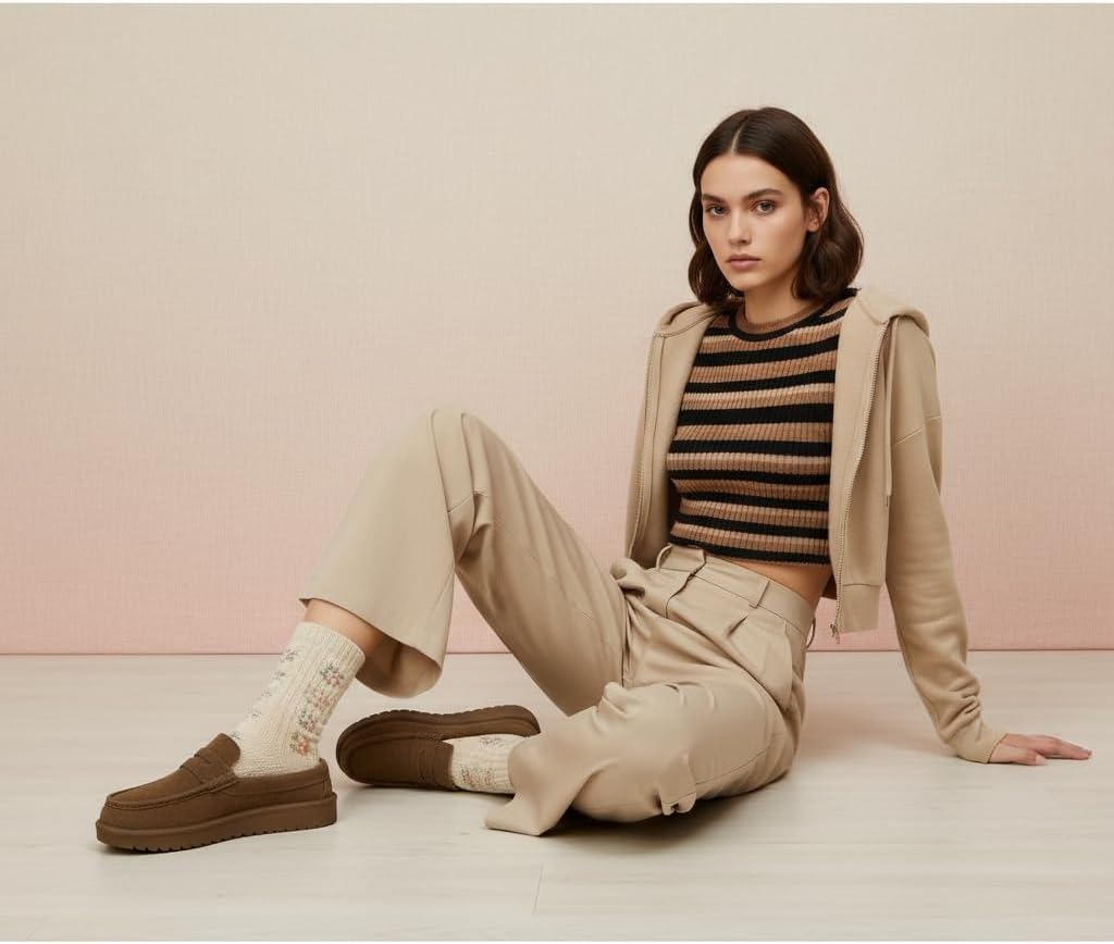 CUSHIONAIRE Ollie Cozy Genuine Suede Clogs for Women, Comfortable Slip-On Mule Loafers with Faux Fur Lining, Memory Foam Cushioning and Durable Rubber Sole - Image 8