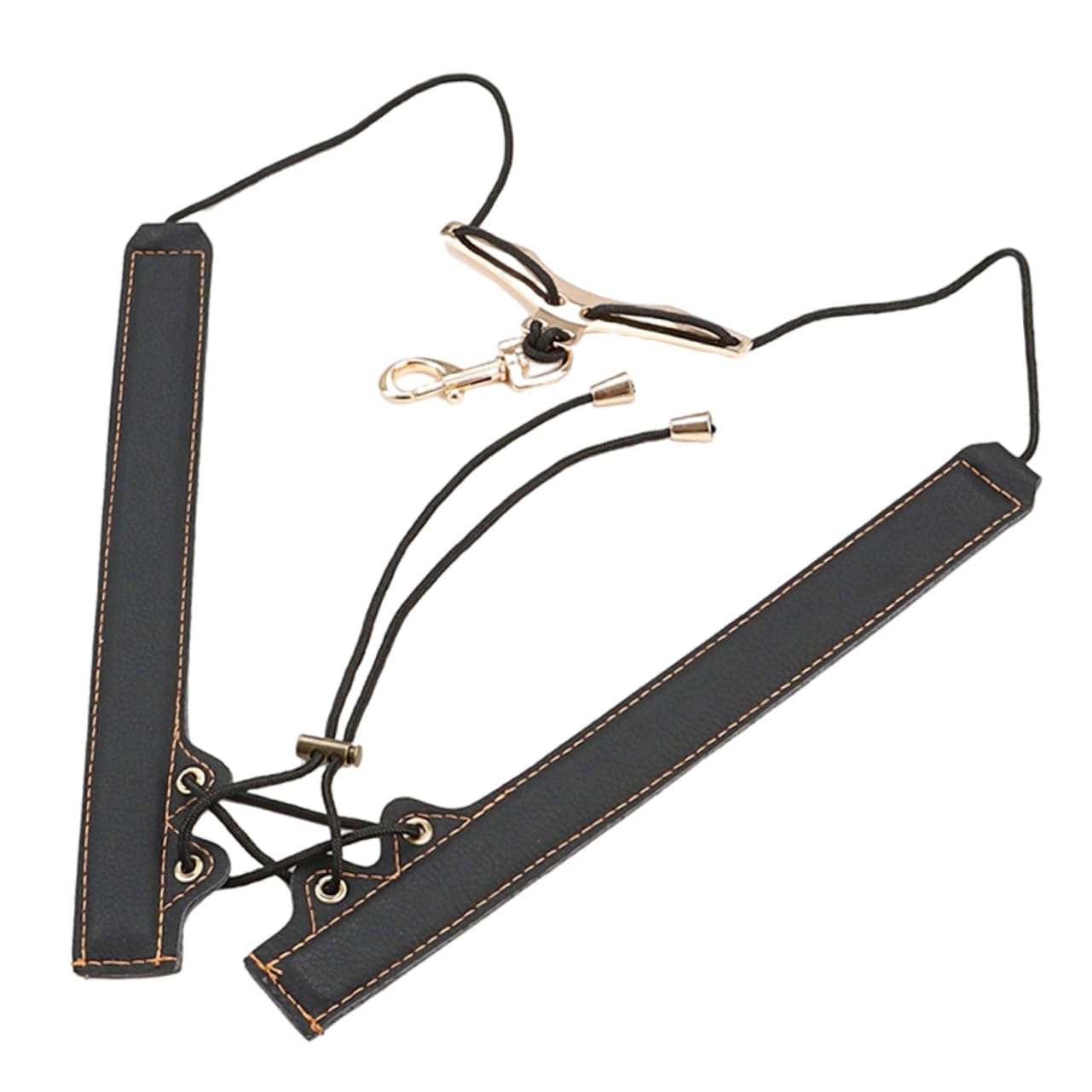 Toddmomy Adjustable Saxophone Belt Gold Thread Padded Shoulder Strap Safe