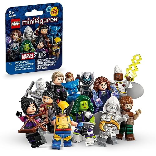 LEGO Minifigures Marvel Series 2 71039 Mystery Blind Box, Surprise Collectible Characters for Role Play or to Add to a Minifigure or Marvel Collection, A Gift for Disney and Marvel Fans