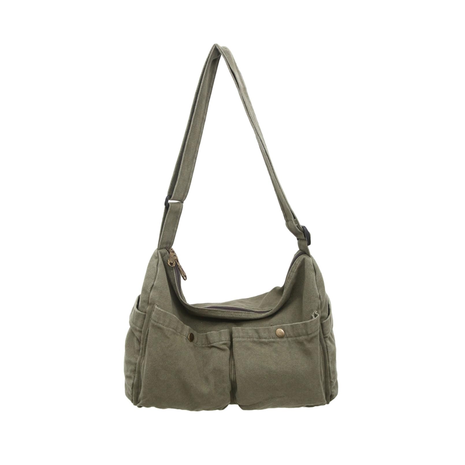 KBTYE Canvas Messenger Bag Cute Crossbody Tote Bag Shoulder for Women Men for School Aesthetic Hobo with Multiple