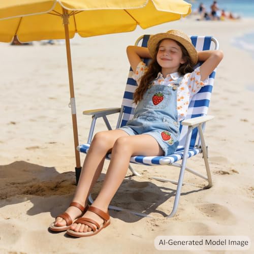 Image of Felix & Flora Toddler Girl Sandals - Little Girl Easter Dress Shoes Lightweight Open Toe Beach Holiday Flats