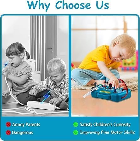Image of Montessori Busy Board, Baby & Toddler Toys for 1-3 Years Old- Baby Sensory Board-Sensory Educational Toys for Toddler (Style 01)