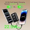 Cargador portátil nanotecnológico 10000mAh con 2 cables integrados, 45% más compacto | Batería externa de carga rápida 22.5W, pantalla LED, cargador de viaje compacto para iPhone /Samsung /Google /Android 4