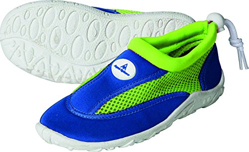 Aqua Sphere Cancun - Zapatillas Infantiles de Neopreno para Playa, Infantil, Cancun Neoprene Water, Royal Blue/Green, 29