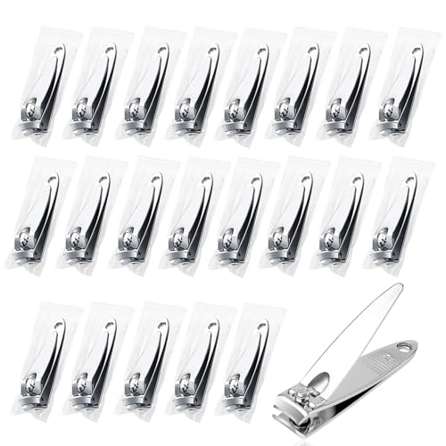 Stainless Steel Nail Clippers, 200 Pack Individually Wrapped, Bulk for Homeless, Shelter, Air Bnb, Hotel