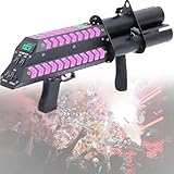 【AMPLIAMENTE UTILIZADO】Máquina electrónica de confeti, la opción perfecta para cualquier ocasión: ¡Añade diversión sin límites a despedidas de soltera, discotecas, cumpleaños, bodas y mucho más! 【ATMÓSFERA ACTIVA】Máquina de papel de alto rendimiento, máquina de papel de atmósfera de bar portátil, papel multicolor, gira de papel impulsada por el viento, cobertura total del lugar, encendiendo inmediatamente toda la atmósfera del escenario.