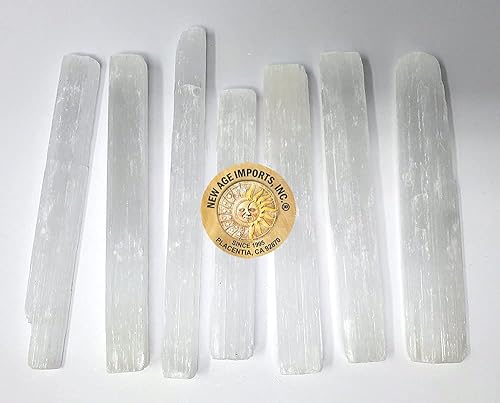 Miniatura 9 de New Age Imports, Inc.  Palitos de selenita de alta calidad de 2 a 3 pulgadas, tamaño -1 libra. Ideal para Wicca, Reiki, curación, metafísica,