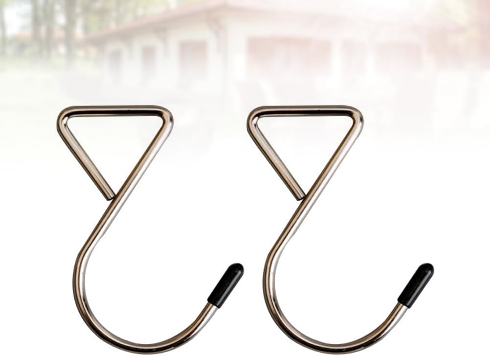 PRETYZOOM 10Pcs Triangle S Hooks 3.14X1.37 Inch Multifunctional Hanging Hooks for Bags Suitcases Home Kitchen Seasonal D Cor Reusable Plastic Hangers