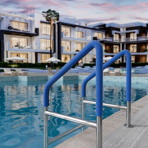 2 Pari Pool Handrail Cover - Slip Resistant Zippered Hand Grip Rail Cover, Safety Rail Grip Sleeve for Inground Swimming Pool Hand Railing Cover(4 feet, Royal Blue) by Ginchain - Image 8