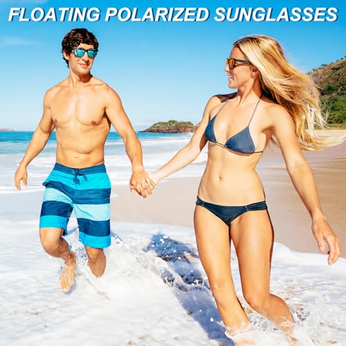 Image of Geiserailie Floating Polarized Fishing Sunglasses for Men Women UV Protection Lightweight Frame Boating Fishing Sport Glasses