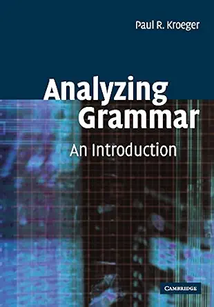 Analyzing Grammar: An Introduction book cover