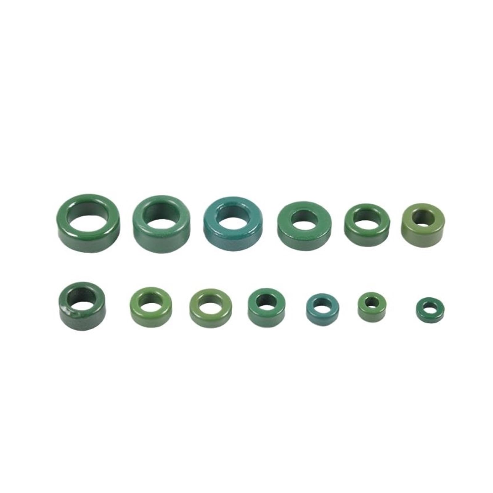 Noyaux toroïdaux en ferrite Filtre en zinc et manganèse, noyau vert, 6-14mm, blindé, anti-interférence, haut-parleur, transformateur de données, inductance, anneau de ferrite, 50 pièces(6x3x3mm)