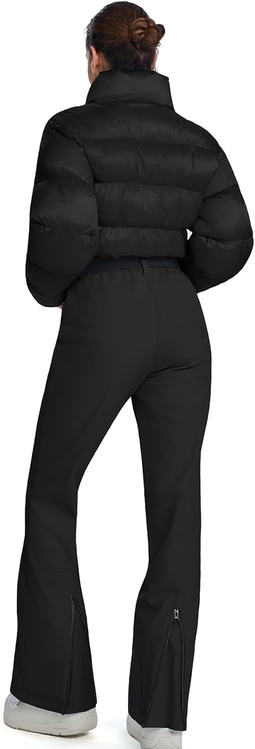 WOWULOVELY Women Snowsuit Slim One Piece Jumpsuit Winter Onesies Ski Suit Outdoor Sports Waterproof Windproof Collar Coat - Image 6