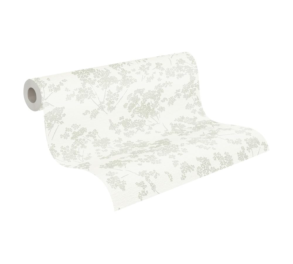 Papier peint intissé flore verte pour une chambre style nature épurée
