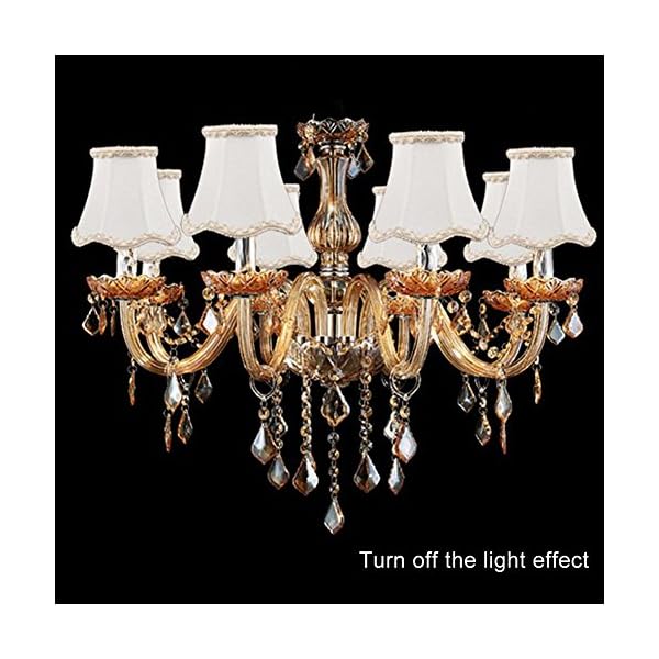 Fuloon Set of 6 Clip On Lamp Shade Kit Little Upright Candle Chandelier Drop Light Lampshade - Image 3