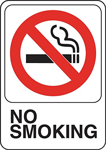 Hillman No Smoking Sign with Symbol (5" x 7")