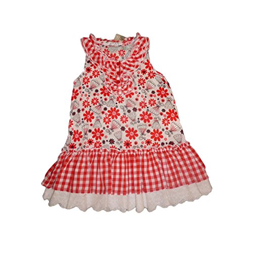 Vestidos para niña Losan en blanco y rojo talla 2 años