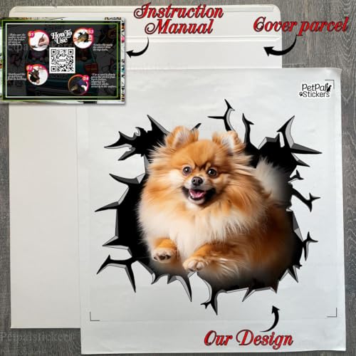 Image of Vinyl Dog Car Decals for Women - Pomeranian Stickers - Car Gift for Dog Lovers