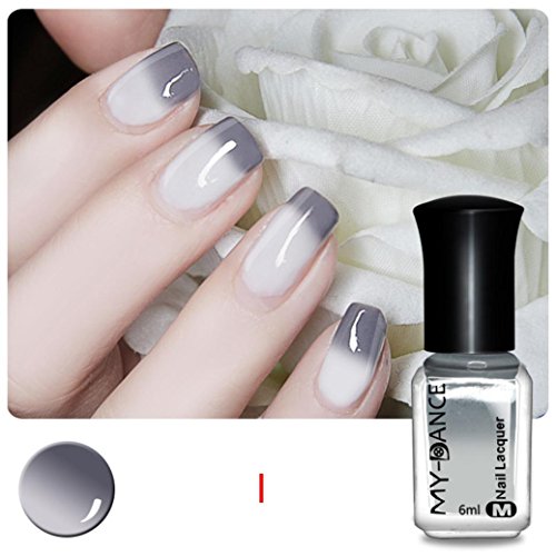 Hot Nail Art! AMA(TM) Thermal Nail Polish Lacquer Color Changing Peel Off Liquid Nail Varnish Cosmetic (I)