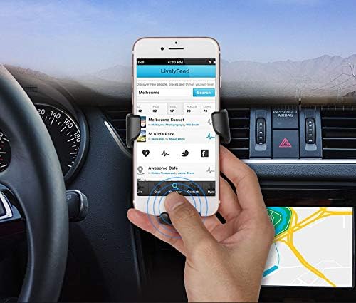 Miniatura 6 de Soporte de coche montado en vehículo, soporte de montaje de ventilación de aire para iPhone 16 15 Plus, iPhone 16 15 14 13 12 11 Pro Max X XS XR XS