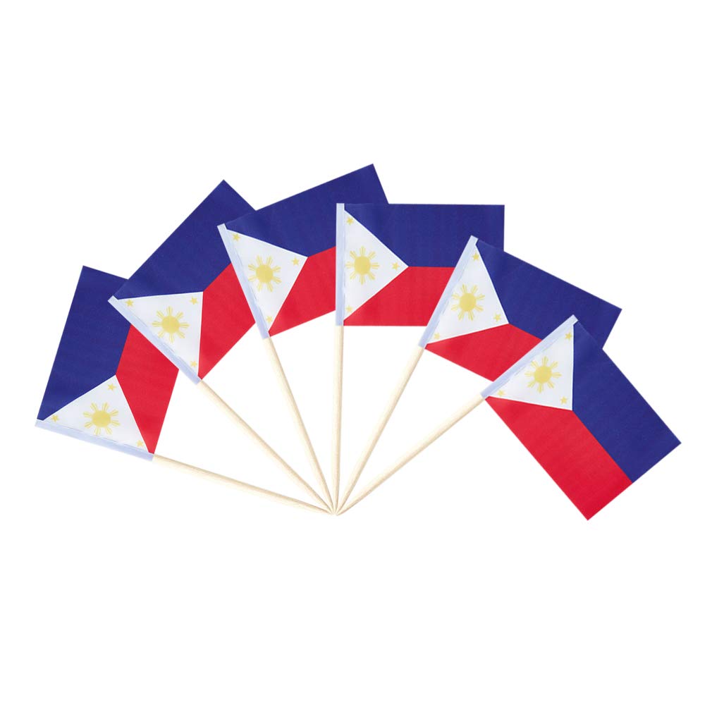 Philippines Small Toothpick Flag Decor Filipino Mini Cupcake Stick Flags Decorations (100 pack) (Philippines)