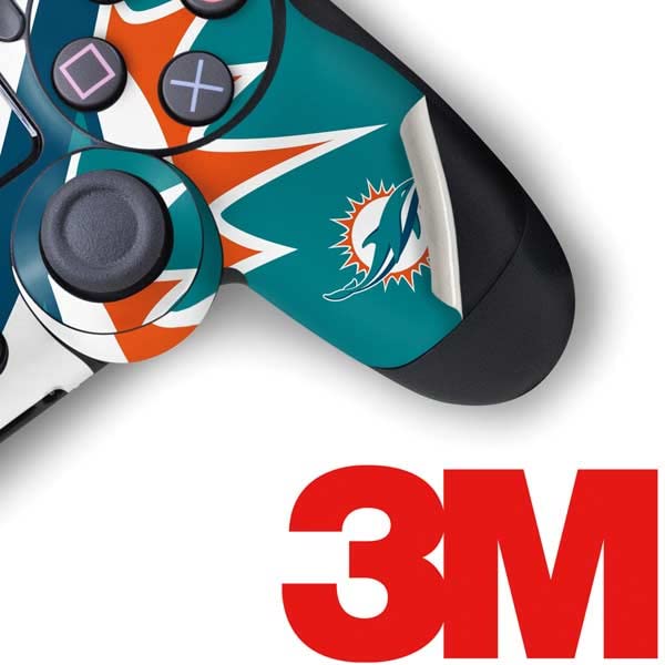Skinit Decal Gaming Skin Compatible with PS4 Pro/Slim Controller - Officially Licensed NFL Miami Dolphins Large Logo Design