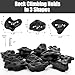 ZENFUN 18 Pc Rock Climbing Holds, Indoor & Outdoor Rocks Wall Climbing Kit, Black Rock Climb Holds Playground Play Set, Multi-Shape Climbing Rock Wall Grips with Mounting Hardware