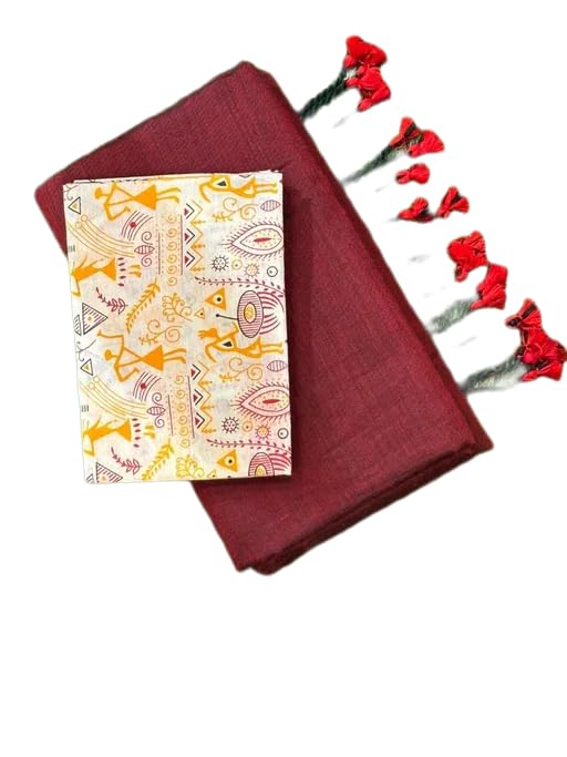 Smriti's Pure Cotton Saree With Running Kalamkari Blouse Piece14-picture-23