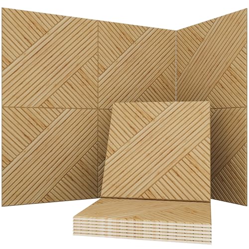 Image of Soon Global Acoustical Wall Panels, 6-Piece 23.62 X 23.62 Inches Art Acoustic Panels, Decorative Acoustic Panels, Acoustic Wall Panels, Sound Absorbing Wall Art, Harvest Cross