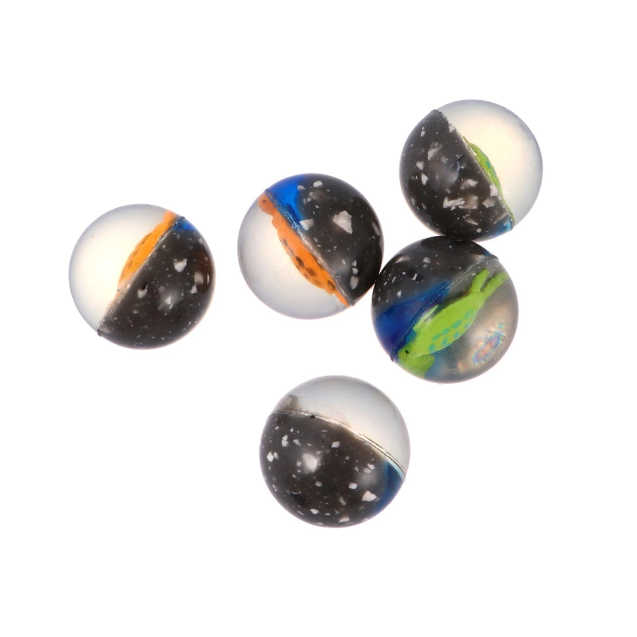 BESPORTBLE 5Pcs Sea Turtle Bouncy Balls for Transparent Rubber Jumping Fun Learning to Enhance Cognitive Skills for Birthdays and Playtime