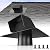 4 Inch Roof Vent Cap - Heavy Duty Steel Removable Roof Vents with Back-Draft Damper, Roof Vents for Houses Attic,Kitchen Range Hood,Dryer and Bathroom, Roof Exhaust Vent for Ventilation System