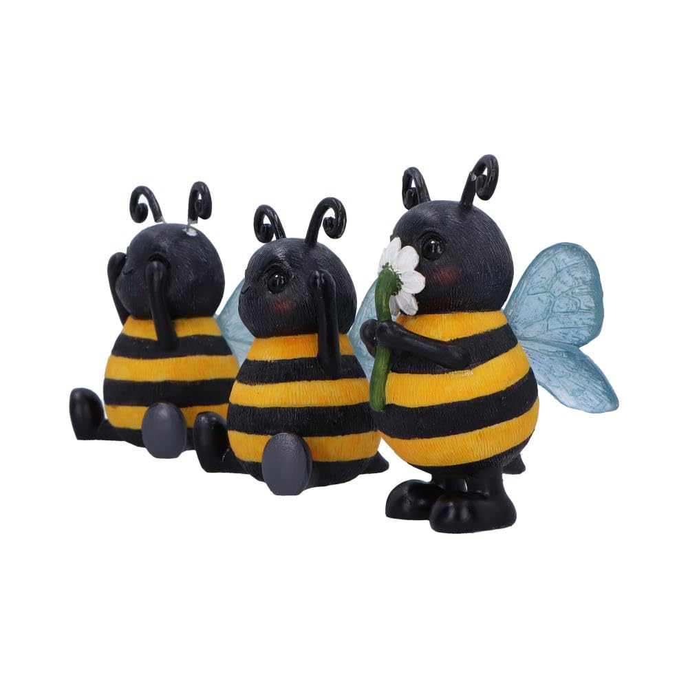 Nemesis Now Three Wise See No Evil Hear No Evil Speak No Evil Figurines, Adorable Hand-Painted Resin Collectibles and Gift - Bees - Image 2