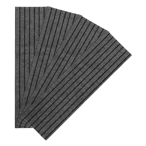Bandes antidérapantes escaliers extérieurs 24 X 80 cm gris foncé pour marche bois