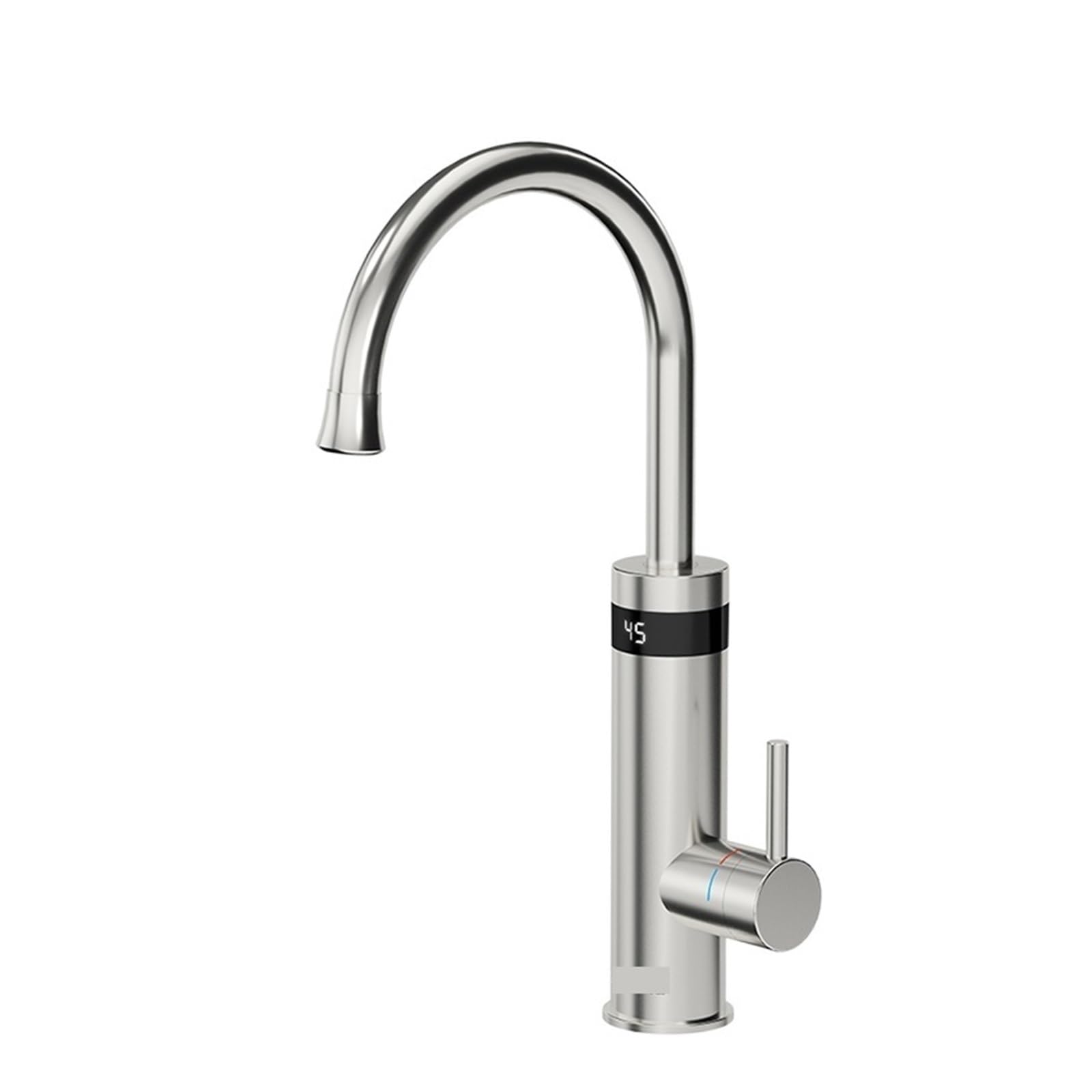 LNHHG Instant Hot Water Faucet,Gunmetal Grey Electric Faucet For Kitchen,Flowing Heater Tap Electric Water Heater(Brushed Silver)