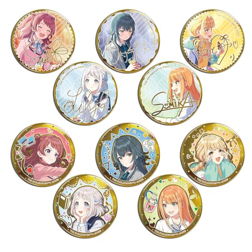 テンヨー(Tenyo) 圧倒的な 金バッジ 学園アイドルマスター Vol.1 【単品 1個】 TKB-A04 合金メッキ仕上げ 缶バッジ 直径約5.5cm