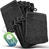 slummer Waschlappen 20er Set 100% Baumwolle Frottee 15x21 cm anthrazit Oeko-Tex Zertifiziert 500gsm Seifhandschuh Waschhandschuh Badtextilien