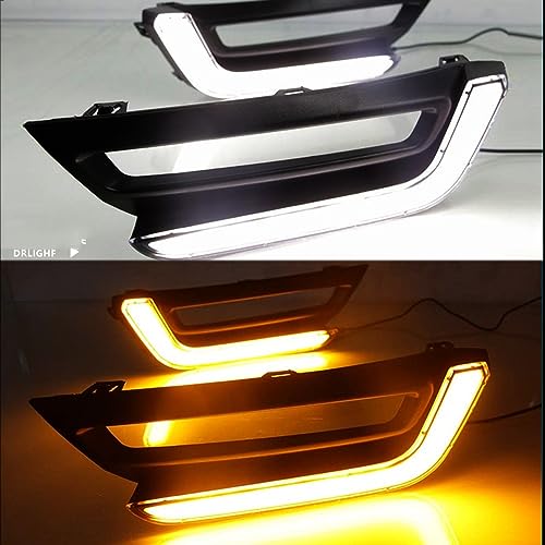2Pcs 12W Led Modificado Luz De Circulação Diurna 12V Amortecedor Dianteiro Conjunto De Luz De Nevoei