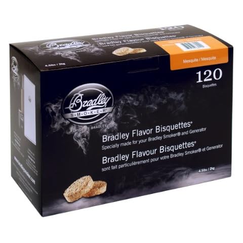 Bradley Smoker Bisquettes for Grilling and BBQ, Mesquite Special Blend, 120 Pack Cover