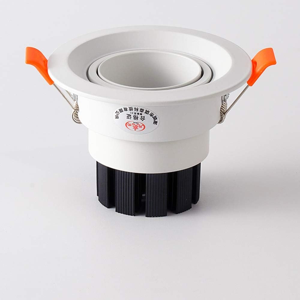 Sturdy Adjustable Focus Light LED Spotlight Downlight, Recessed Ceiling Lighting Fixture, Creative Wash Wall Lamp,15-60 Degree Beam Angle,for Kitchen Island Living Room Bathroom Ceiling Fixture