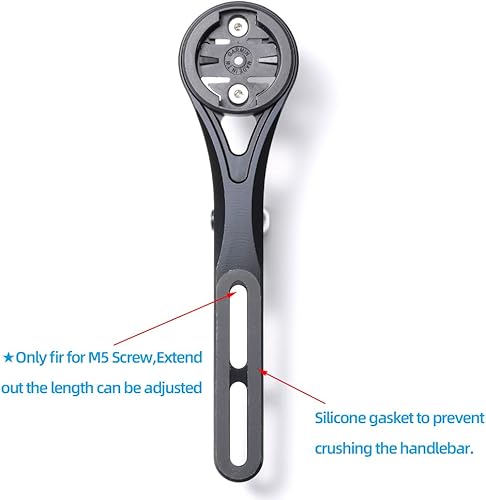 Miniatura 7 de Cestbon Soporte delantero ajustable para bicicleta Garmin Edge Wahoo Elemnt Bryton Rider Stages Dash compatible con manillar integrado Aero, montaje