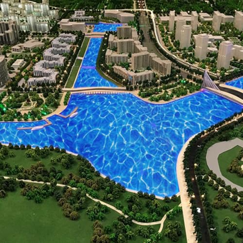 Warmtree 6 Pcs Ripple Water Sticker, Pearlescent Ripple Stream Sheet Self Adhesive Coated Paper Diorama Supplies for Miniature Lake River Scenery Sand Military Layout Model - Image 2