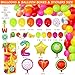 Fiesec Twotti Fruity Birthday Decorations, Fruit Themed 2nd Tutti Frutti Party Decorations Backdrop Balloon Garland Glitter Banner Cake Cupcake Topper Box Cutout Crown Poster Summer Luau 155 PCs