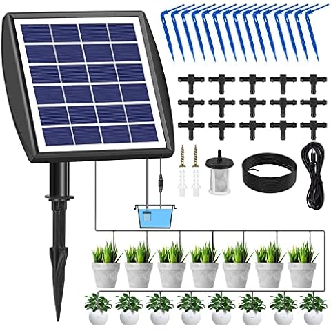Kit de Riego por Goteo Automático Energía Solar con Manguera de 15 M Cover