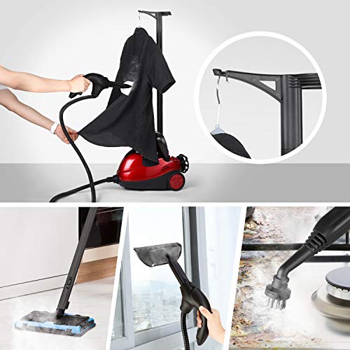 SIMBR Steam Cleaner, Multipurpose Heavy Duty Steam Mop with 17 Accessories, 1500W 1.5L Chemical-Free Household Steamer for Floors, Carpet, Windows, Auto and More