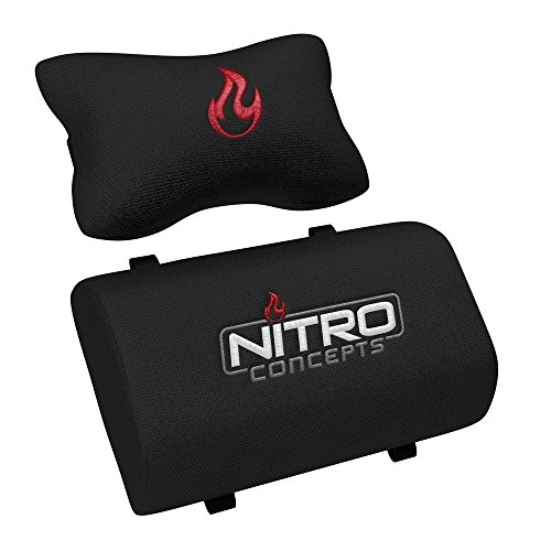 Nitro Concepts S300 Gaming Chair - Inferno Red - Office Chair - Ergonomic - Cloth Cover - Up To 300 Lbs Users - 90° To 135° Reclinable - Adjustable Height & Armrests #TOP5