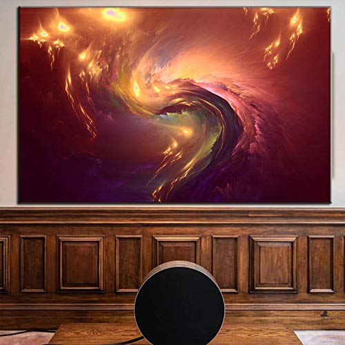 Ciel rouge abstrait tableau d'art mural pour salon et chambre moderne 60x80