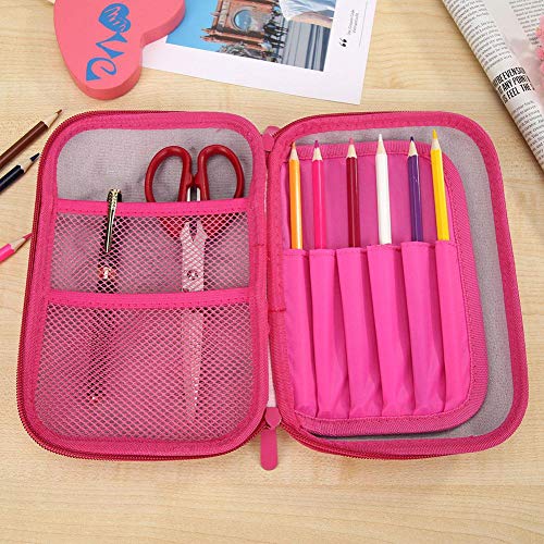 AIZHIYI Caixa de lápis de EVA 3D Love Pattern para crianças de grande capacidade (rosa)